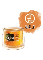 Dabur Vatika Naturals Rock Hard 9 Extreme Hold Styling Gel Yellow 250ml Pack of 2