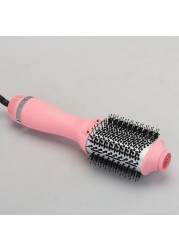 ENZO EN-6210 75mm Volumizing Blowout Brush – 1500W 3-in-1 Hair Dryer, Straightener, TurboDry Technology, Ionic Anti-Frizz Bristles, 3 Heat Settings & 2 Speeds – Pink – Intl Version