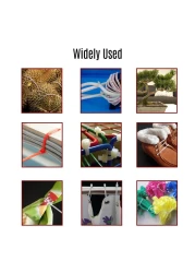 عام-100pcs الذاتي قفل النايلون العلاقات العلاقات كبل البلاستيك البريدي العلاقات 14 بوصة 176lb قوة الشد للسلك منظمة التثبيت حزمة (الأبيض)