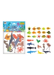 باور جوي أنيمال وورلدز سي وورلد لعبة مجسمات حيوانات بحرية مقاس 2 بوصة 10 قطع