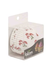 Falcon Floral Printed Cake Cups Multicolour 9.5cm 100 PCS