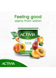 Activia Full Fat Peach And Apricot Stirred Yoghurt 120g Pack of 8