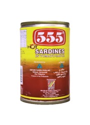 555 سردين حار بصلصة الطماطم 155 غرام