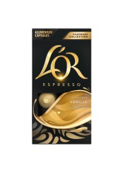 L&#39;Or Flavours Collection Vanilla Flavour Espresso Coffee Capsules, 52g