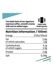 Starbucks No Added Sugar Doubleshot Coffee Drink, 200ml