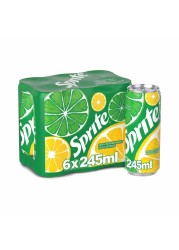 Sprite Carbonated Soft Drink 245ml Pack of 6