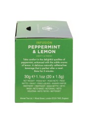 Ahmad Tea Fruit and Herb Infusion Peppermint and Lemon Flavoured Tea Bags 20 Tea Bags