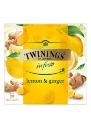 Twinings Infuso Lemon and Ginger Tea Bags 50 Tea Bags