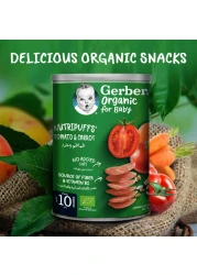 Gerber Organic Nutripuffs with Tomato and Carrot, 35g
