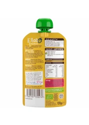 Ella&#39;s Kitchen Gluten Free Dairy Free Organic Super Smooth Bananas and Apples Puree Baby Food, 4 Months+, 120g