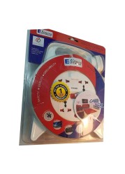 Sirocco 4-Way Cable Reel Power Extension Socket W3005 White 5m