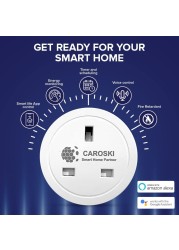 المقابس الذكية التي تعمل مع Alexa Google Home والأشياء الذكية Smart Socket مع التحكم عن بُعد ودالة مؤقت 2.4 GHz Wi-Fi فقط