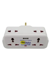 MyChoice 4-Way Universal Socket Adapter with USB 12W