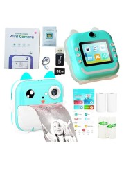 Yeasha,Kids Rechargeable Camera Instant Print ,Mini Photo Printing Camera for Kids,1080P Digital Camera, 2.4 LCD Screen,32G SD Card,High Definition,ABS Body