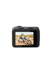 Porodo 4K Ultra HD Action Camera with WiFi Support and Touch Screen Dual Screen Display Full Body Waterproof Electronic Image Stabilization Wide View Angle 150° 4K@ 60fps Video Capture 24MP