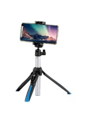 Benro MeFoto BK15 Mini Tripod and Selfie Stick with Remote Black and Blue