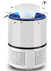 FITTO Electronic Mosquito Killer Lamp USB Power Anti-Mosquito Fly Inhaler Insect Killer Bug Zapper - Non-Toxic, Eco-Friendly Mosquito Trap Light for Home, Office, Camping - Silent, Safe for Family