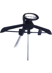 مكواة بخار للملابس سعة ١.٤ لتر، مزودة بفوهة من الفولاذ المقاوم للصدأ، وخرطوم مقاوم للحرارة وصمام مانع للتسرب، بقوة ١٧٠٠ واط لإزالة التجاعيد بسرعة - أبيض وأزرق