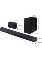 Samsung 11.1.4ch Q-Series Soundbar with Dolby Atmos, Q- Symphony, Black, HW-Q990C/ZN