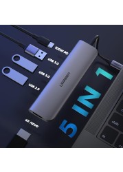 UGREEN 5 in 1 Type C to HDMI +USB 3.0*3 +PD power Converter