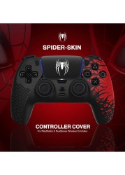 غطاء سيليكون مضاد للانزلاق لوحدة تحكم PS5 - غطاء حماية ناعم وملصقات لوحة اللمس تعزيز القبضة والراحة ملحقات وحدة التحكم لبلاي ستيشن 5