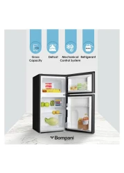 بومباني ثلاجة ذات الباب العلوي BR100SS سعة 100 لتر -أسود-