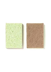 Martini Spa Mr. Eco Double Action Cellulose Sponge Natural Fiber 30g Pack of 2
