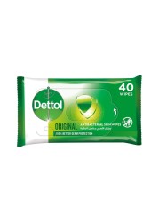 Carrefour Original Anti-Bacterial Skin 40 Wipes White Pack of 4