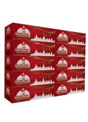 Carrefour Christmas Soft Facial Tissues White 150 Sheets Pack of 10