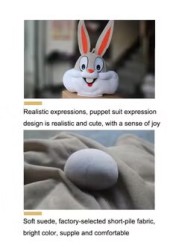New Popular Funny Rabbit Bugs Bunny Mascot Animal Cosplay Costumes For Adult