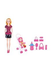 Power Joy Leila Trolley Fashion Doll Multicolour Pack of 9