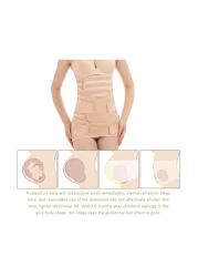 3 in 1 Postpartum Belt - Breathable Postpartum Recovery Postnatal Corset Belt after Pregnancy Maternity, Deep Skin