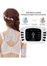 Multi-Function Digital Therapy Massager Machine - Electrotherapy Pain Relief, EMS TENS Therapy, Portable Electric Muscle Stimulator, Adjustable Intensity
