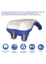 Sprintee Dual Head Massager, Powerful Handheld Neck Back Massager Deep Tissue Percussion Massage for Shoulder, Leg, Foot, Muscles, Electric Double Head Full Body Massagers