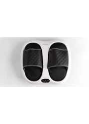 Foot Massager with Two Massage Modes of Heating and Air Pressure, Green Lion GNFOOTMGWH - White &amp; Black