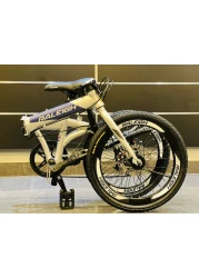 Raleigh 16 Inch Carbon Steel Foldable City Bike and Custom 7-Speed Foldable Bike(Silver)