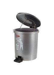 Lion Star Round Step Dustbin Grey 5L