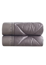 STARGOLD Comforter Set Extra Soft Lace Jacquard Comforter King Size Microfiber Printed 8 Pieces Set
