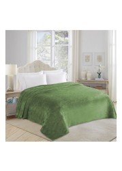 LA Collection 280 GSM Polyester Blanket King Green 220x240cm 1552g