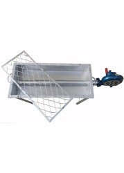 GO2CAMPS BBQ GRILL WITH FAN LONG LEGS-ADJUSTABLE STAND WITH HAND USEBLOWER FAN 90 CM-LARGE-GALVA BBQ GRILL
