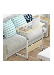 Medical Height Adjustable Overbed Table Food Tray Desk Moveable Rolling Portable Notebook Sofa Side Hospital and Home Use