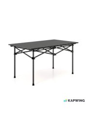 Black Portable Roll-up folding table for camping good for 4-6 person BBQ party Outdoor Activities 120*55*50cm
