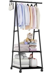 Fitto Coat Rack Multi-Function, Removable for Bedroom, Hanging Clothes, with Wheels, Floor Standing Triangle Hanger, Coat Rack Stand, Color: LYJ3 2