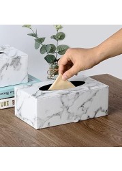 Tissue Box Cover Holder – Stylish Napkin Holder Organizer for Living Room, Office, Bedroom, and Bathroom – Elegant Design for Desk, Countertop, and Vanity