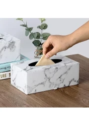 حامل غطاء علبة المناديل - منظم أنيق لحامل المناديل لغرفة المعيشة والمكتب وغرفة النوم والحمام - تصميم أنيق للمكتب والمنضدة والطاولة