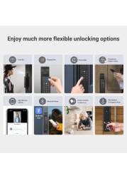 EZVIZ Smart Lock DL50FVS, 8-in-1 Keyless Entry Door Lock, 3D Face Recognition, Built-in 8GB storage, 2-meter Night Vision, App Remote Control