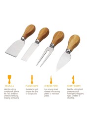 Bamboo Serving Board with Cheese Knives 4 PCS