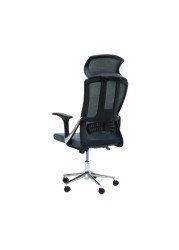 Ergonomic Office Chair with Headrest and Lumbar Support Desk Chair Computer Chair, High Back Executive Swivel Chair (Black) (Headrest)