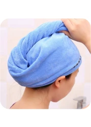 Anself-Microfiber Bath Towel Hair Dry Quick Drying Bath Towel Soft Shower Cap Hat Turban Head Wrap Bathing Tools