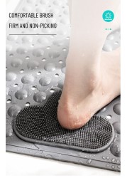 Anti-Slip Massage Bathroom Bath Tub Mats with Suction Cup and Drain Hole Quick Drying Shower Floor Mat (40×70CM)